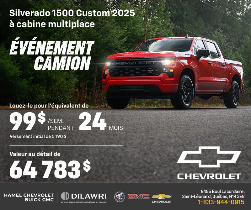 Procurez-vous le Chevrolet Silverado 1500 2025