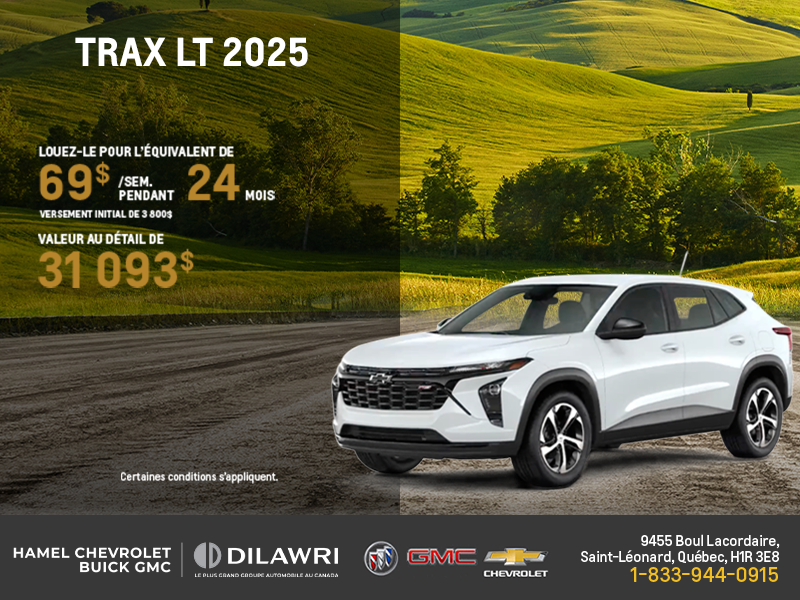 Procurez-vous le Chevrolet Trax 2025
