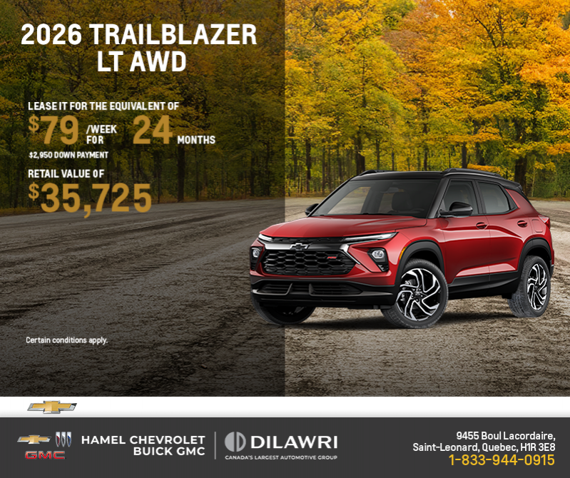 Get the 2026 Chevrolet Trailblazer LT AWD