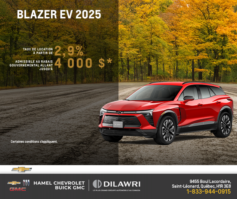 Procurez-vous le Chevrolet Blazer EV 2025