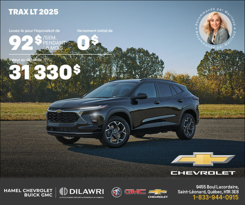 Procurez-vous le Chevrolet Trax LT 2025