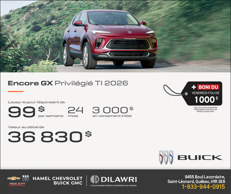 Procurez-vous le Buick Encore GX 2026