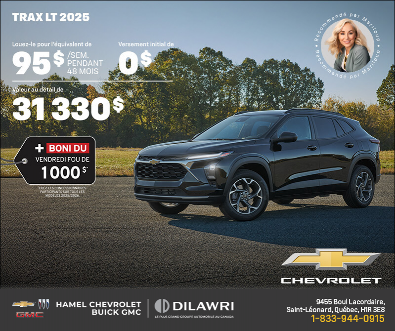 Procurez-vous le Chevrolet Trax LT 2025