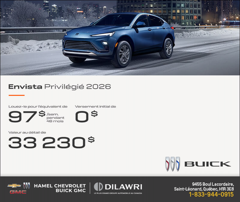 Procurez-vous la Buick Envista 2026