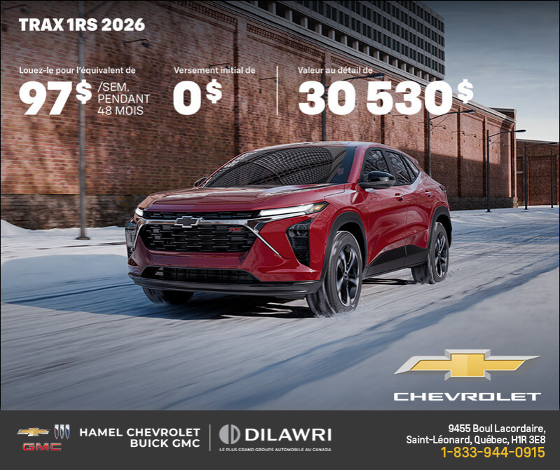Procurez-vous le Chevrolet Trax 2026