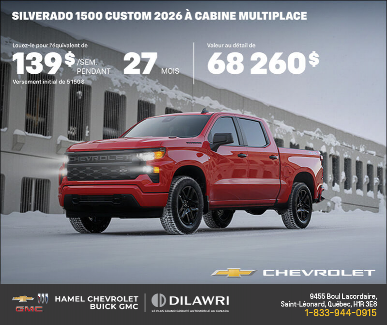 Procurez-vous le Chevrolet Silverado 1500 2026