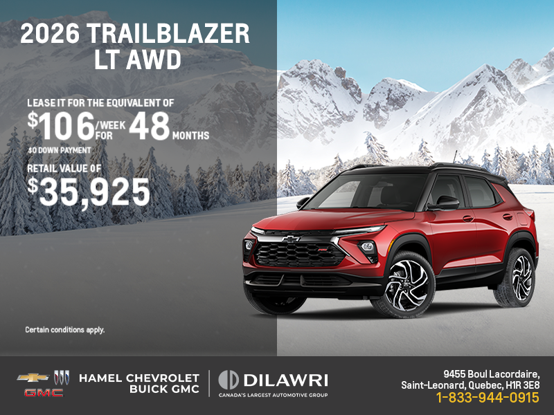 Get the 2026 Chevrolet Trailblazer LT AWD