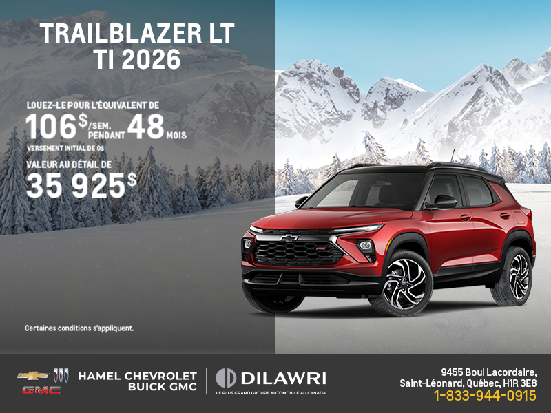 Le Chevrolet Trailblazer LT TI 2026