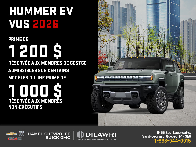 Le GMC Hummer EV VUS 2026