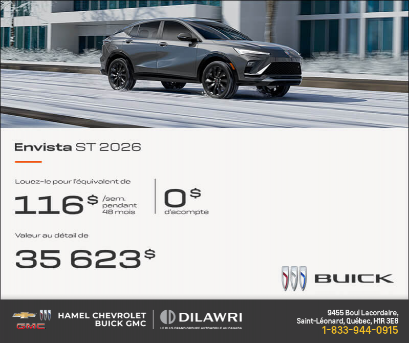 Procurez-vous la Buick Envista 2026