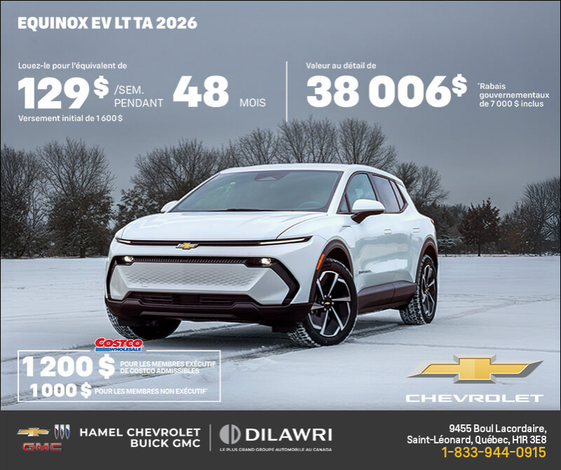 Procurez-vous le Chevrolet Equinox EV 2026