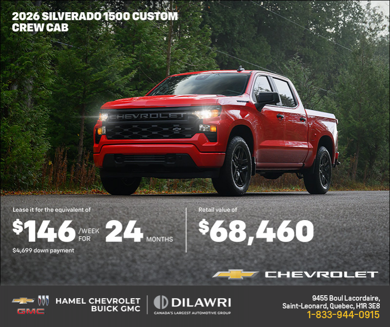 Get the 2026 Chevrolet Silverado 1500 Crew Cab