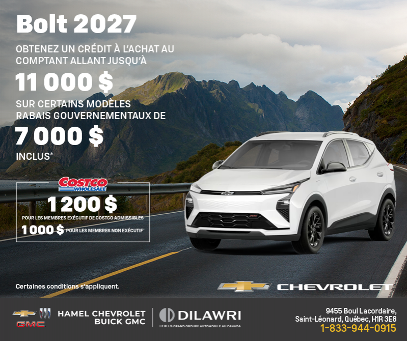 Procurez-vous le Chevrolet Bolt 2027