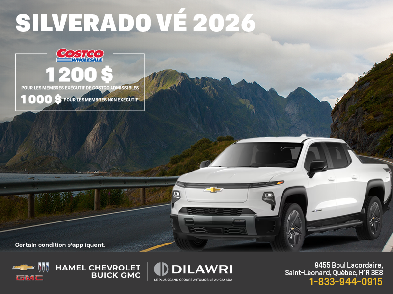 Procurez-vous le Chevrolet Silverado VÉ 2026