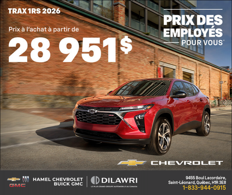 Le Chevrolet Trax 2RS 2026