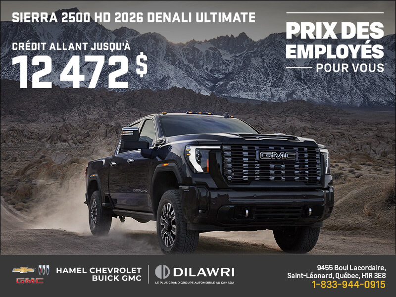 Le GMC  Sierra 2500 HD Denali Ultimate 2026