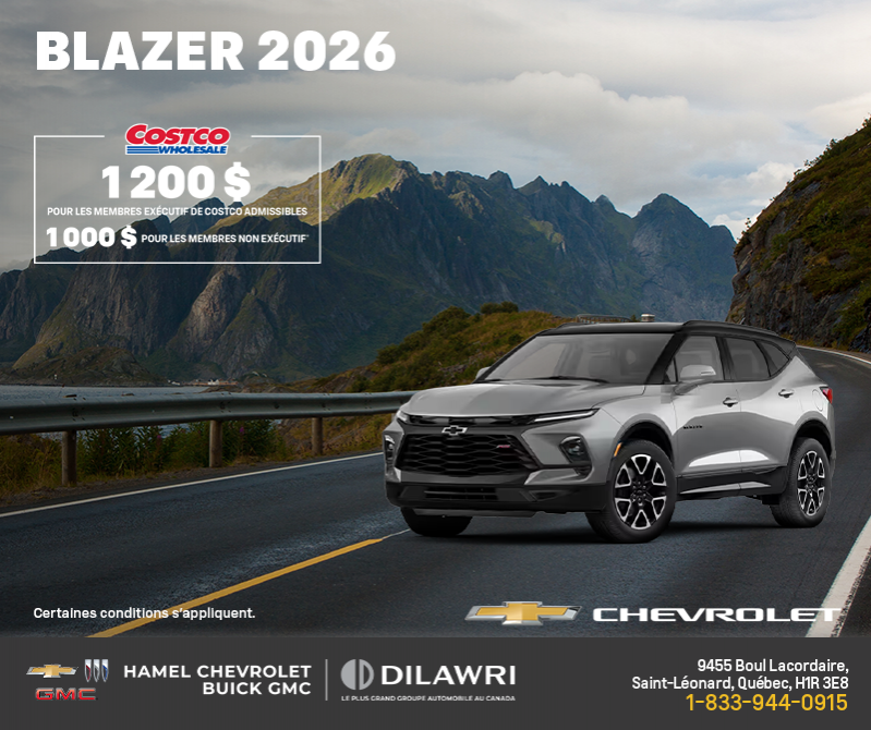 Procurez-vous le Chevrolet Blazer 2026