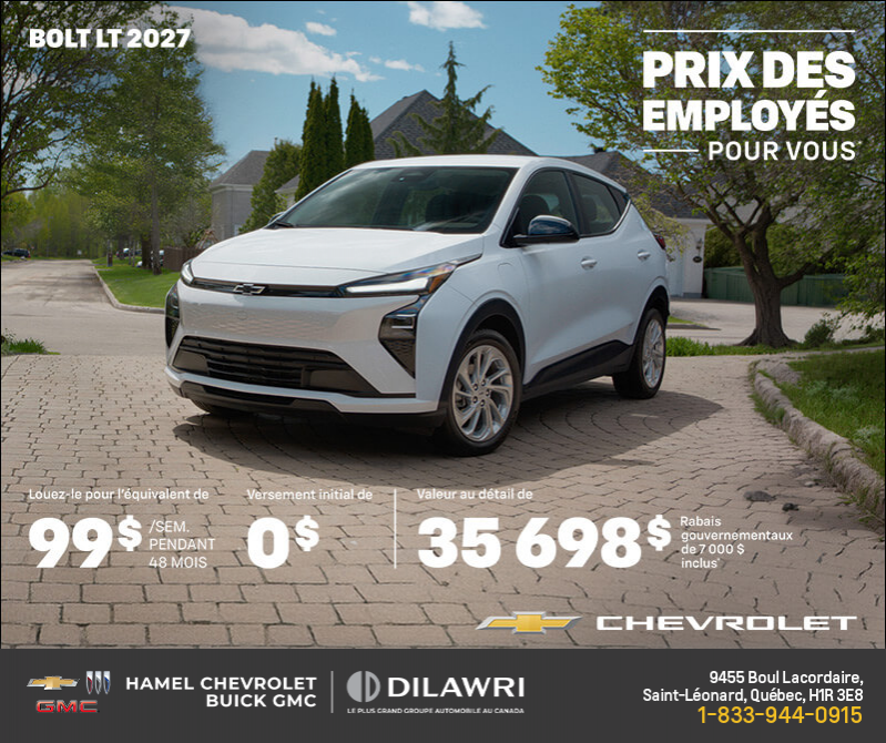 Procurez-vous le Chevrolet Bolt LT 2027