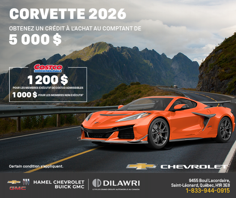 Procurez-vous le Chevrolet Corvette 2026