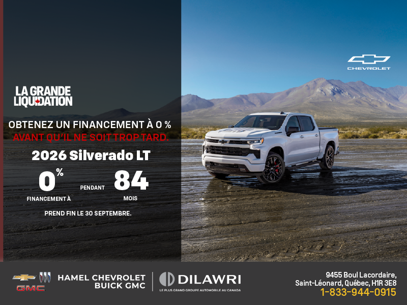 Procurez-vous le Silverado LT 2026