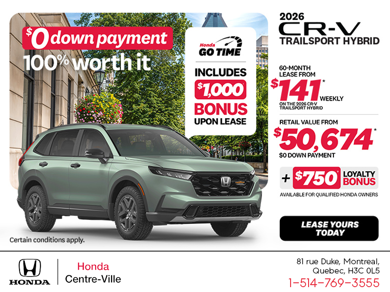 Get the 2026 Honda CR-V Hybrid!