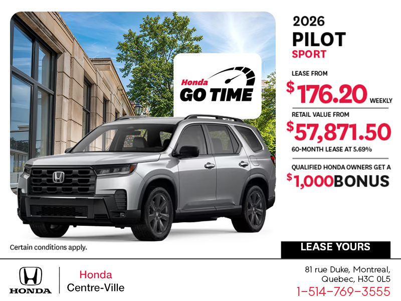 Get the 2026 Honda Pilot!