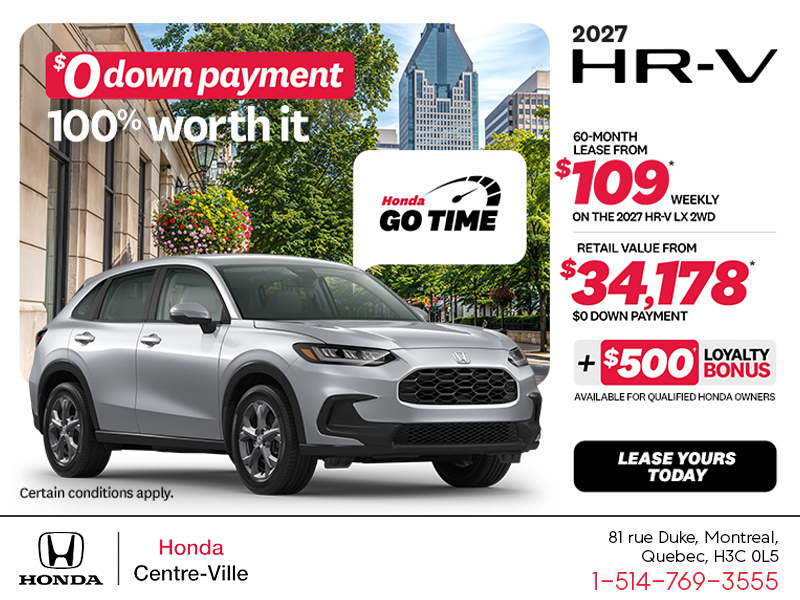 Get the 2027 Honda HR-V!