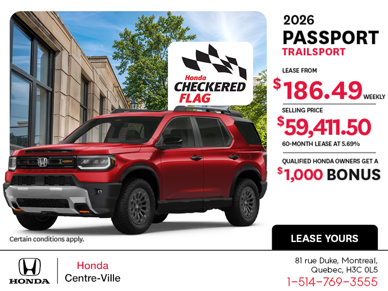 Get the 2026 Honda Passport!