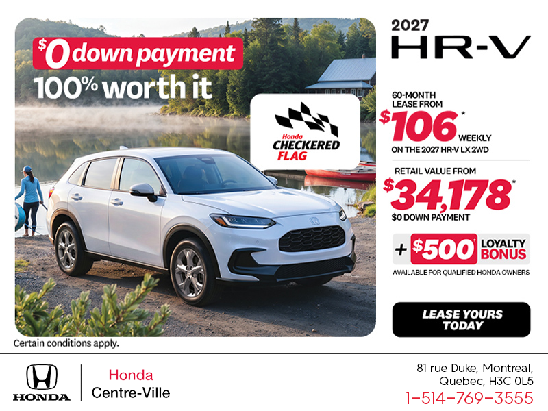 Get the 2027 Honda HR-V!