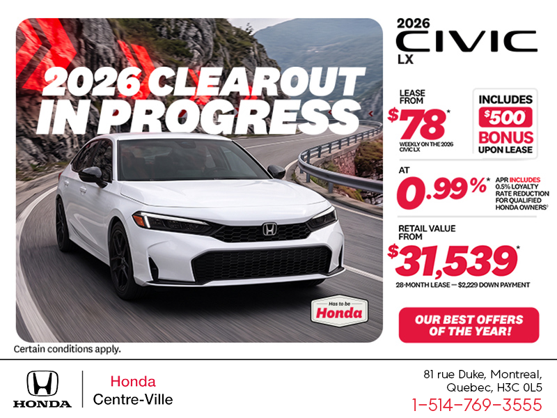 Get the 2026 Honda Civic!