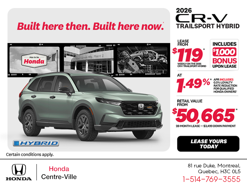 Get the 2026 Honda CR-V Hybrid!