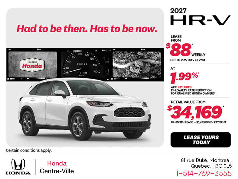 Get the 2027 Honda HR-V!
