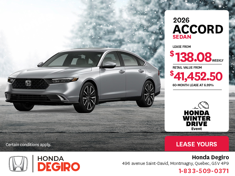 Get the 2026 Honda Accord!