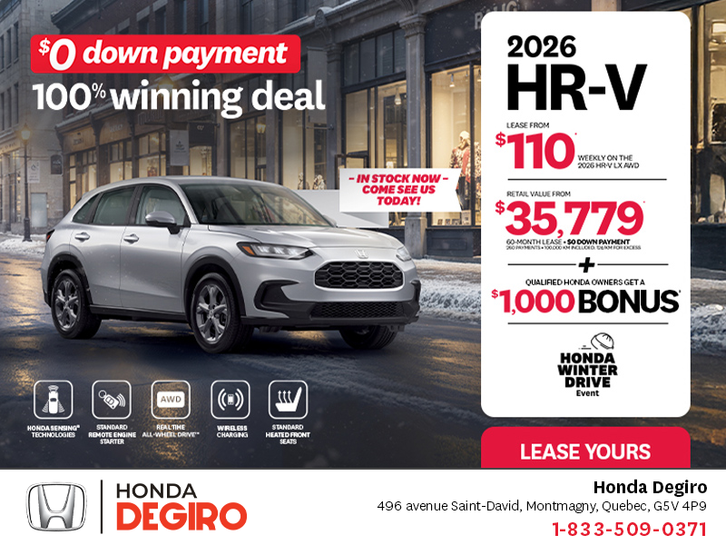 Get the 2026 Honda HR-V!