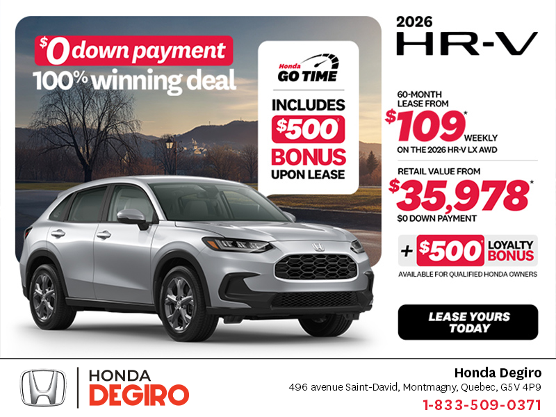 Get the 2026 Honda HR-V!