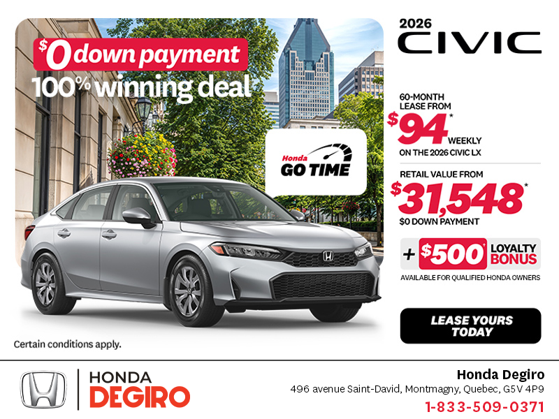 Get the 2026 Honda Civic!