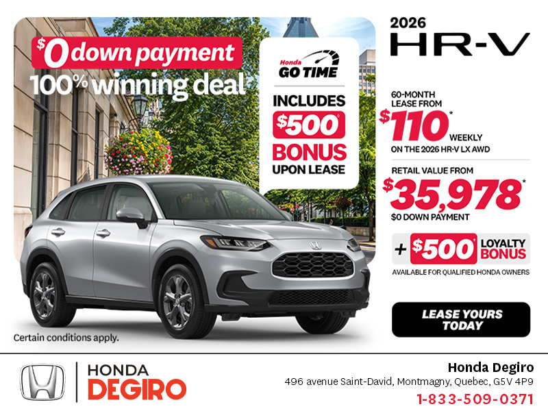 Get the 2026 Honda HR-V!