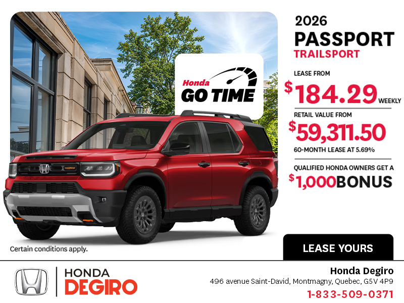 Get the 2026 Honda Passport!