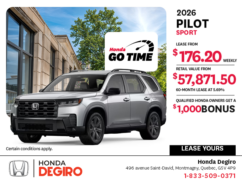 Get the 2026 Honda Pilot!