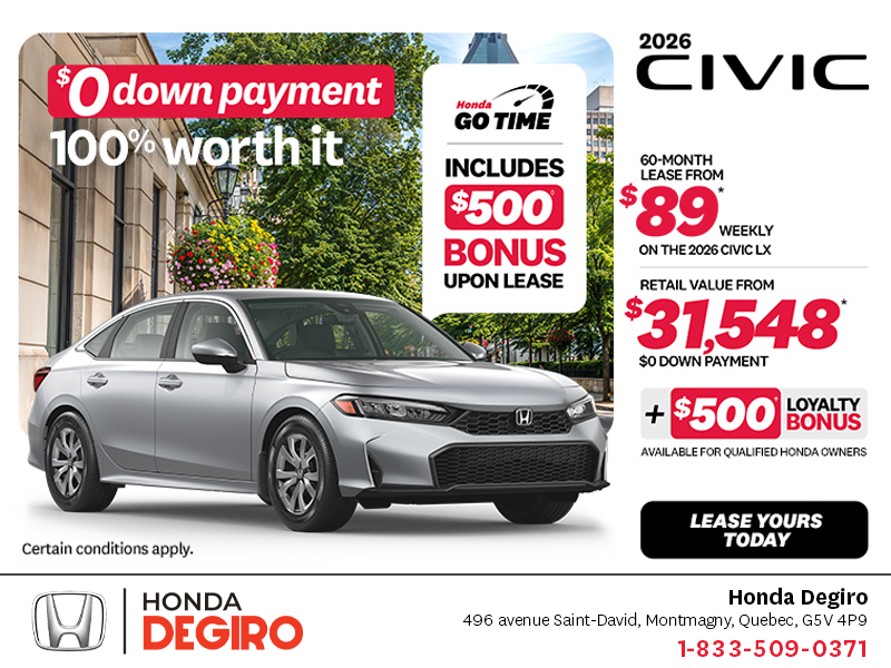 Get the 2026 Honda Civic!