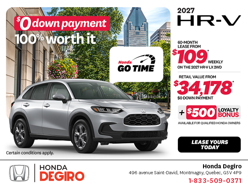 Get the 2027 Honda HR-V!