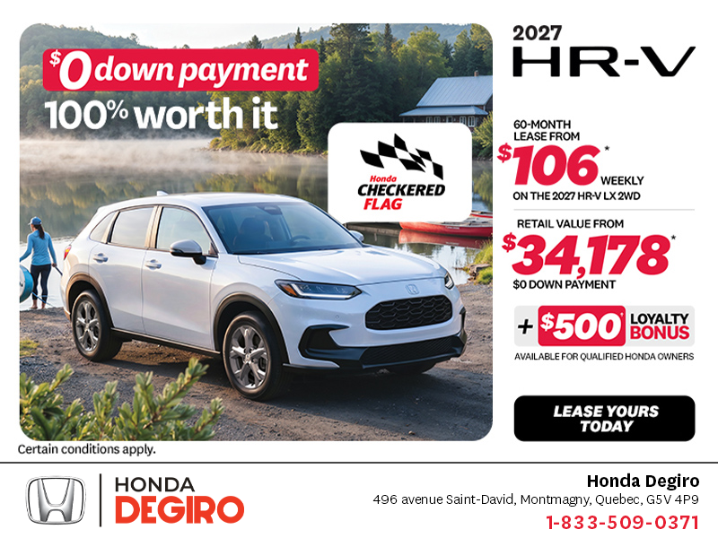 Get the 2027 Honda HR-V!