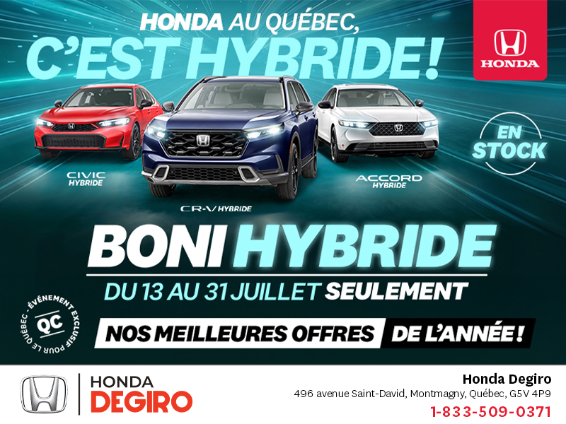 L'événement mensuel Honda !