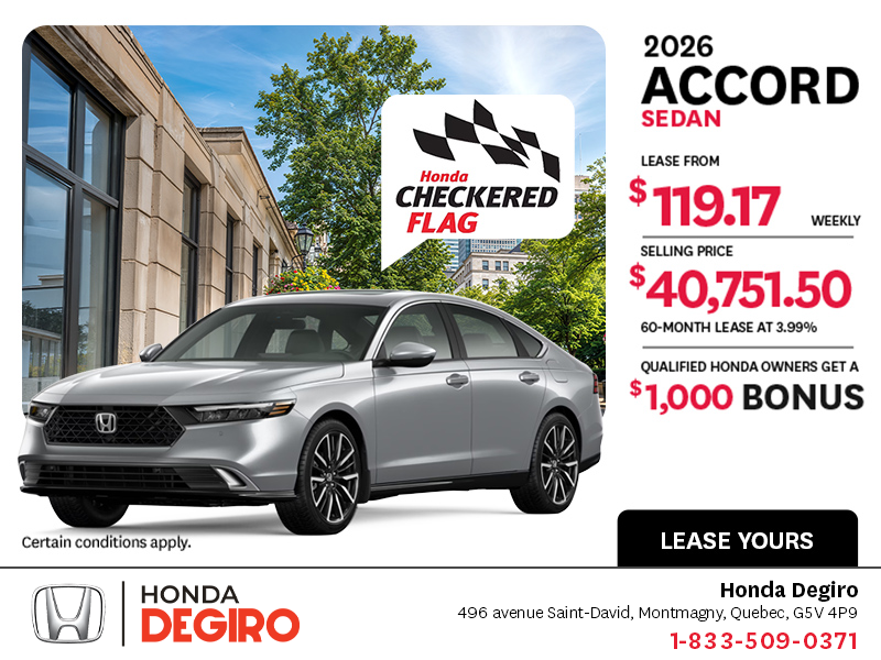 Get the 2026 Honda Accord!