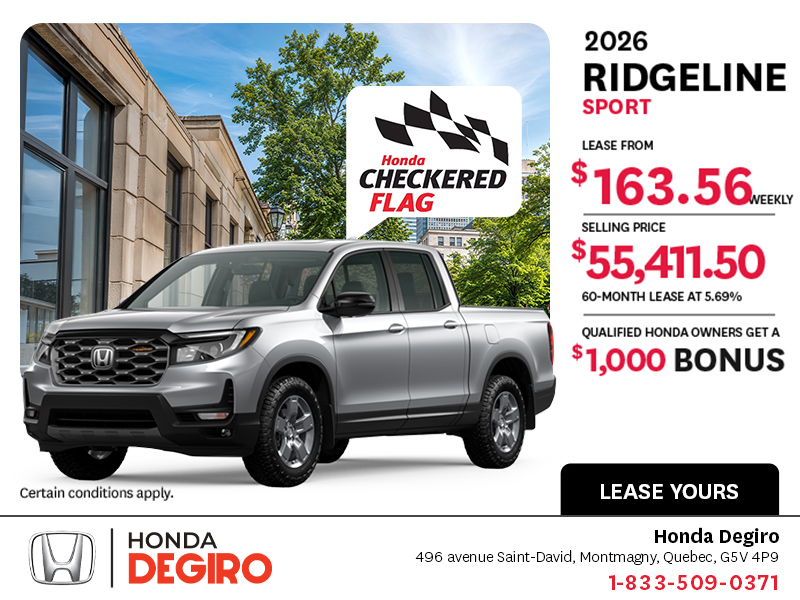 Get the 2026 Honda Ridgeline!