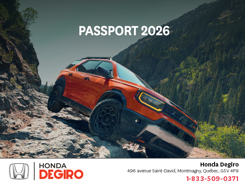Obtenez la Honda Passport 2026 !