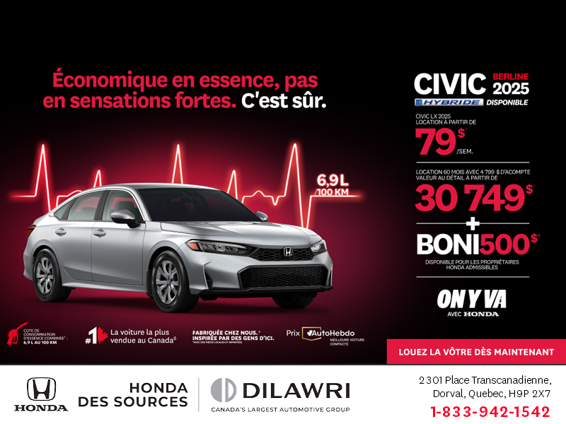 Get the 2025 Honda Civic Sedan Hybrid!