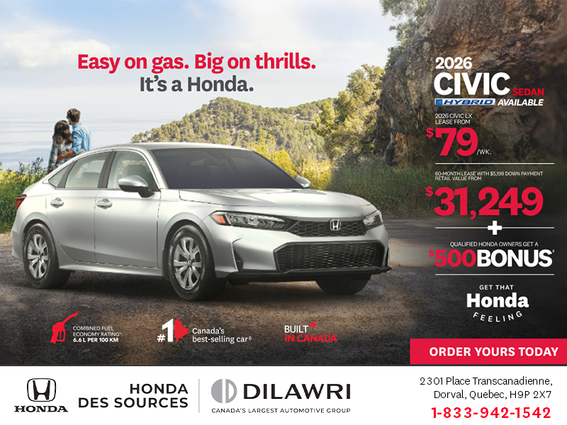 Get the 2026 Honda Civic Sedan Hybrid!