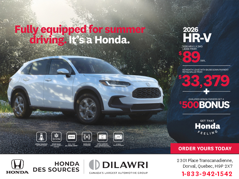 Get the 2026 Honda HR-V!