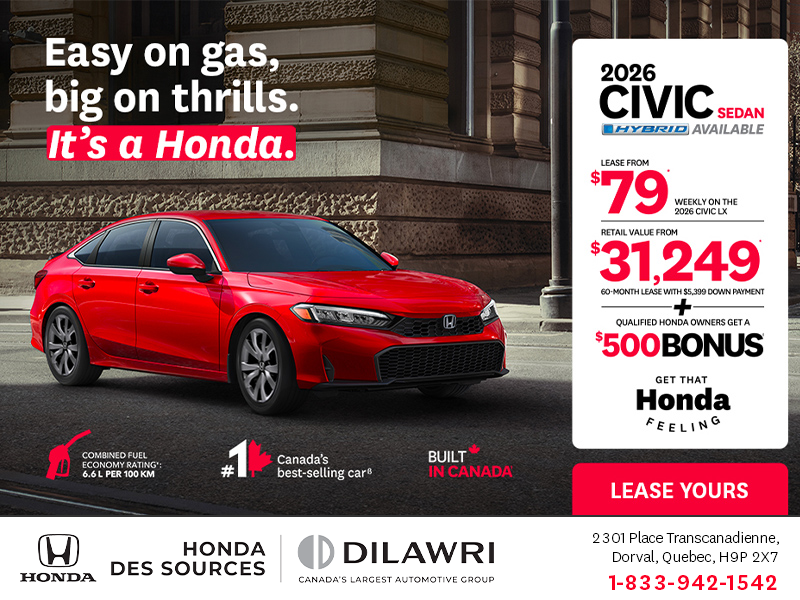 Get the 2026 Honda Civic Sedan!